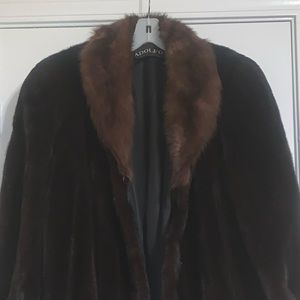 Adolfo Full Length Mink Coat size 18
